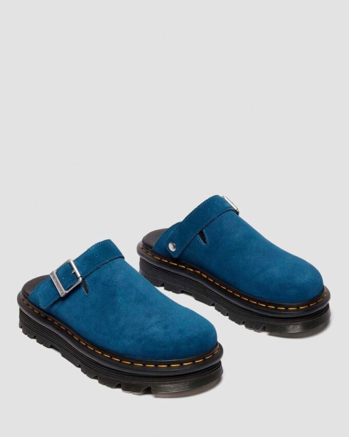 Zebzag Suede Slingback Platform Mules