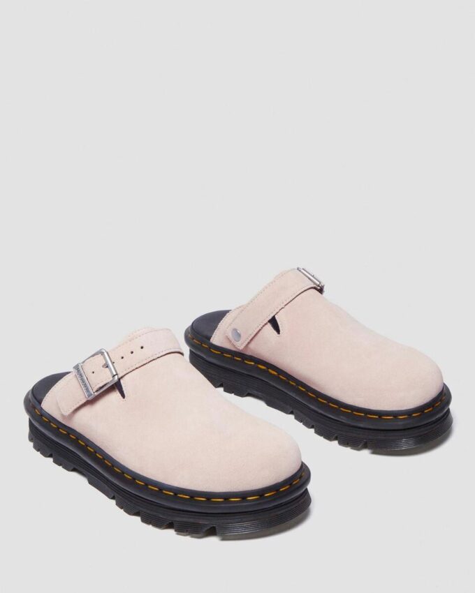 Zebzag Suede Slingback Platform Mules