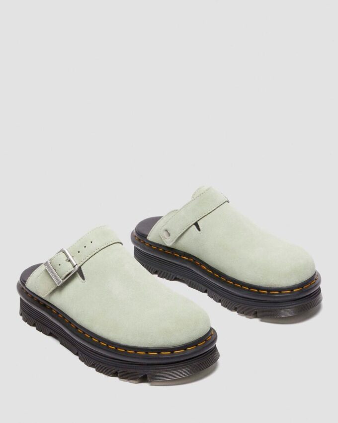 Zebzag Suede Slingback Platform Mules