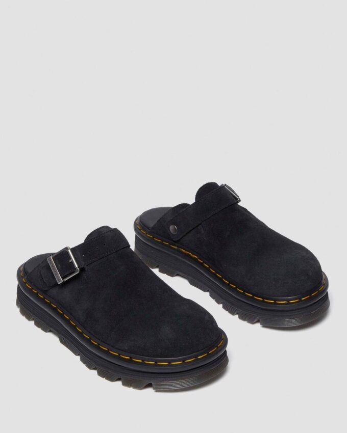 Zebzag Suede Slingback Platform Mules