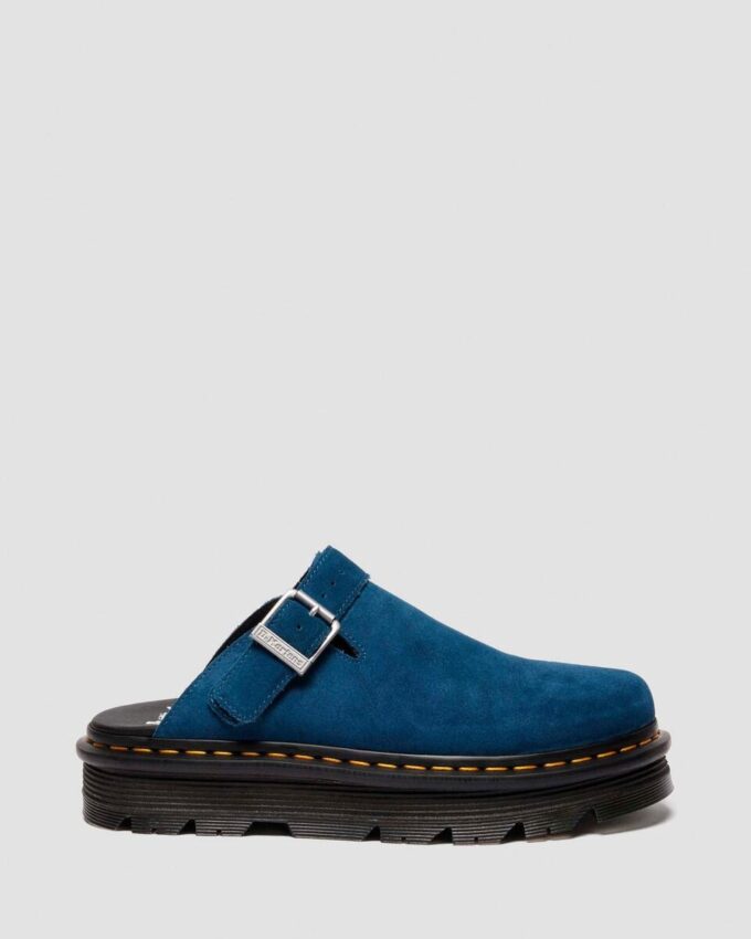 Zebzag Suede Slingback Platform Mules