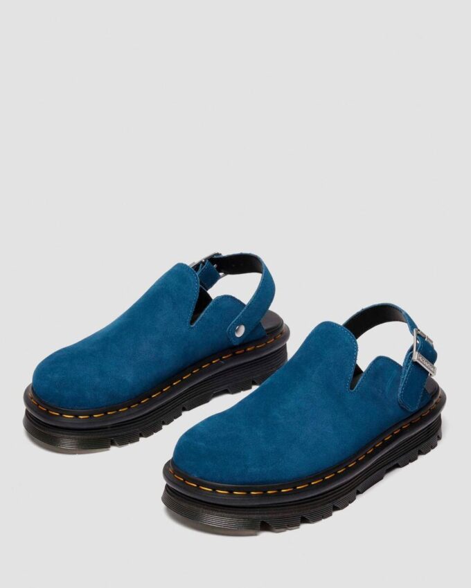 Zebzag Suede Slingback Platform Mules