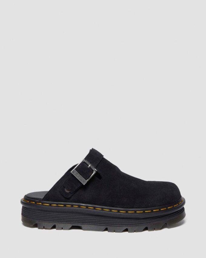 Zebzag Suede Slingback Platform Mules
