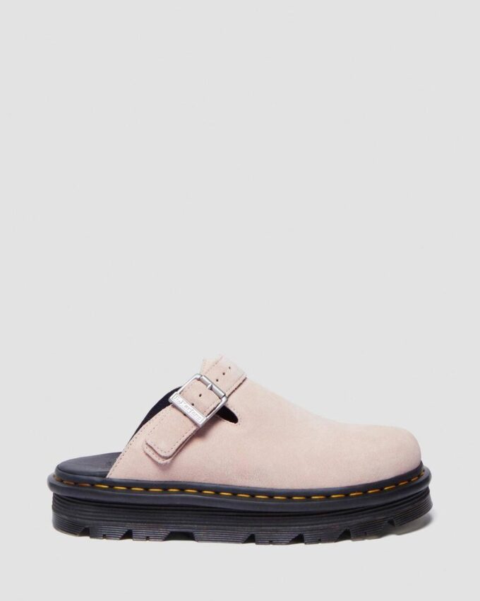 Zebzag Suede Slingback Platform Mules
