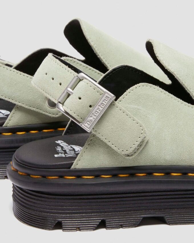 Zebzag Suede Slingback Platform Mules