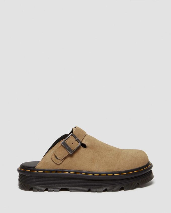 Zebzag Suede Slingback Platform Mules